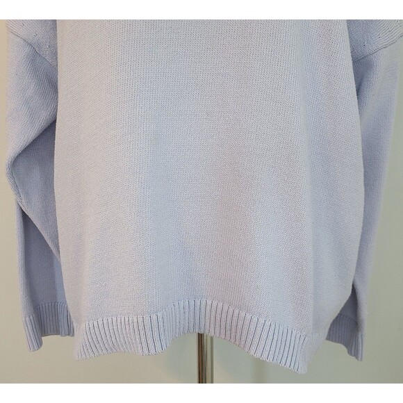 J Jill Womens L Blue Pastel Long Sleeve Relaxed Fit Pullover Sweater Cabincore - Picture 7 of 16